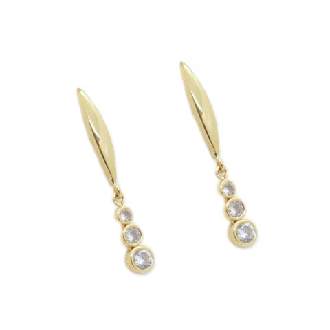 Caravanas Oro 18 Kilates con Zirconias Caravanas Oro 18 Kilates con Zirconias